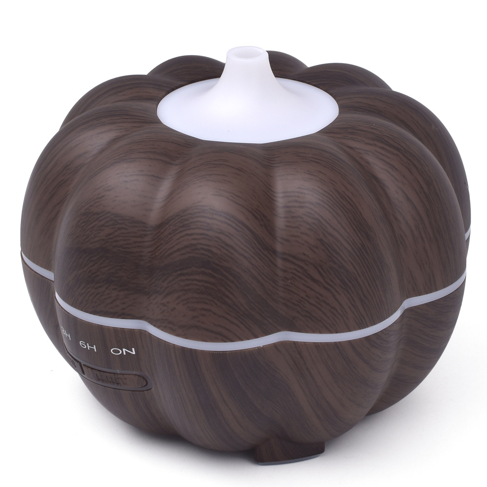 300ml Pumpkin Wood Grain Diffuser Humidifier Ultrasonic Cool Mist Humidifier with Adjustable Mist Mode